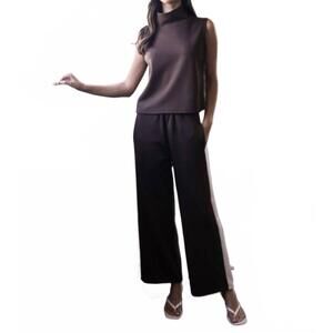 NEW BEFORE YOU COLLECTION butter modal sleeveless pant set in port